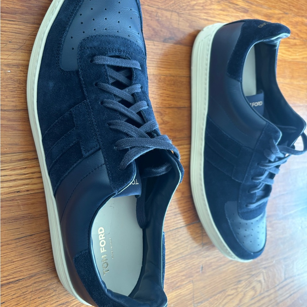 Tom Ford Men's Dark Blue Sneakers - Picture 10 of 13